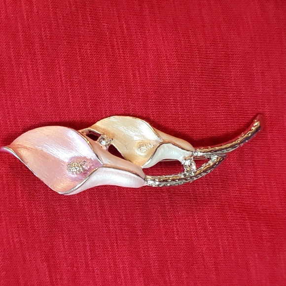 Vintage premiere Designs Calla Lilly brooch pin - Picture 3 of 5